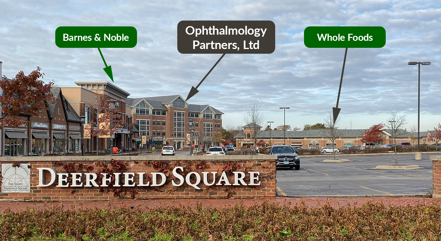 Photo of Dr. Fountain's clinic exterior with the clinic's name and logo visible on the building.
